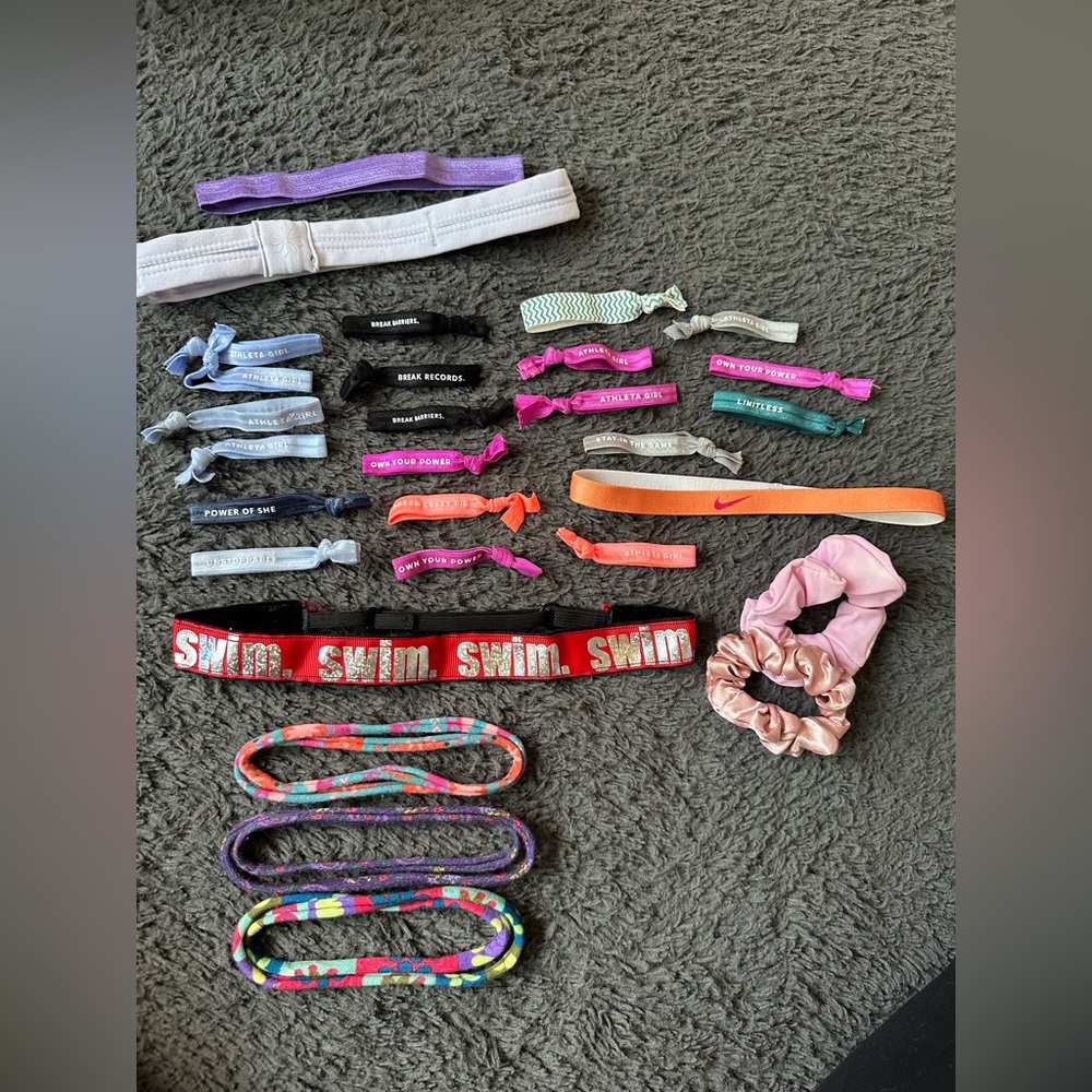 Lot of girls hair accessories, Athleta, nike and more!
